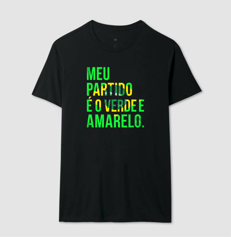 Camiseta Meu Partido é o verde e amarelo
