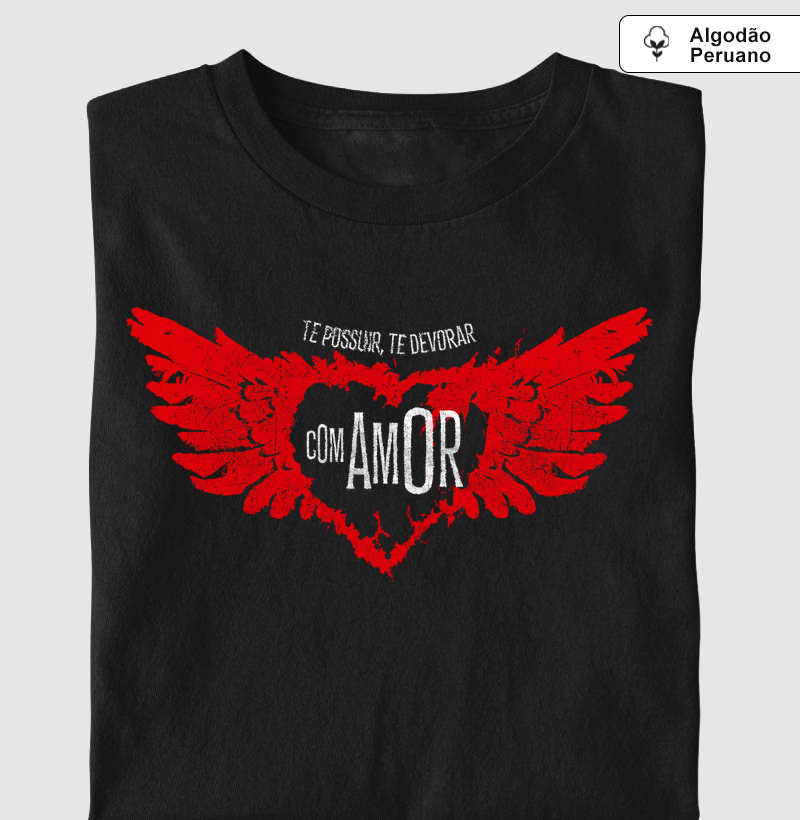 Camiseta Algodão Peruano Axé - Com Amor