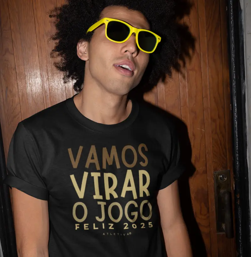Camiseta Esportiva Ano Novo | "2025: Vamos Virar o Jogo" | Reveillon na Mesa