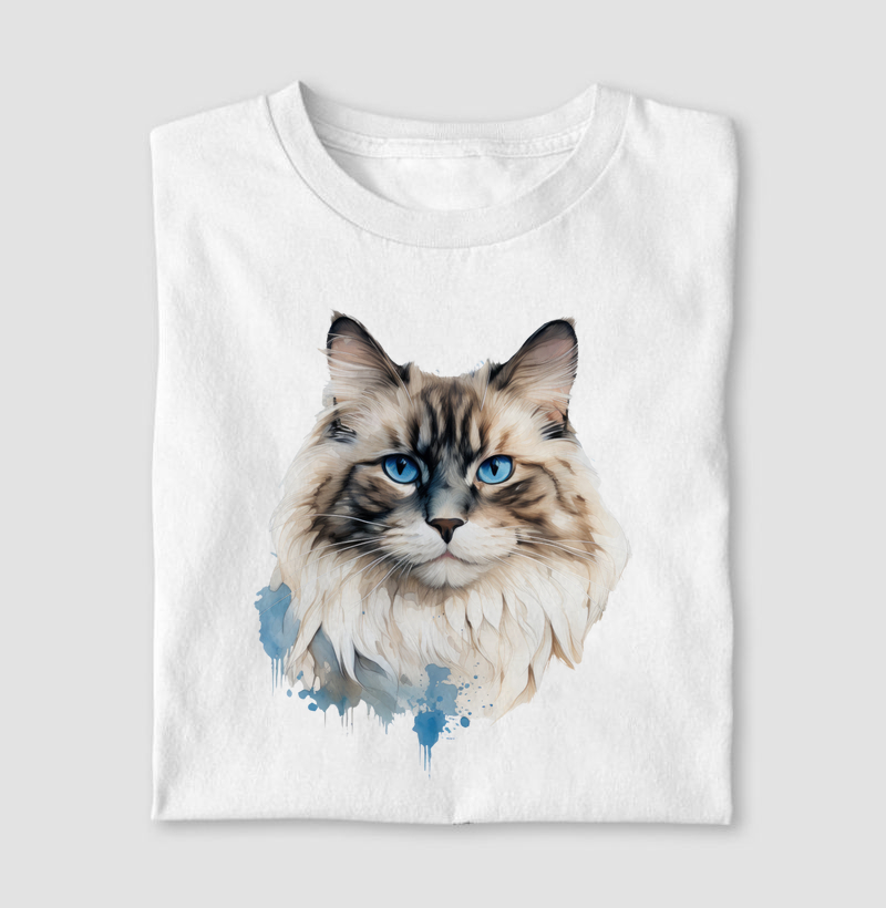 Gato Ragdoll aquarela