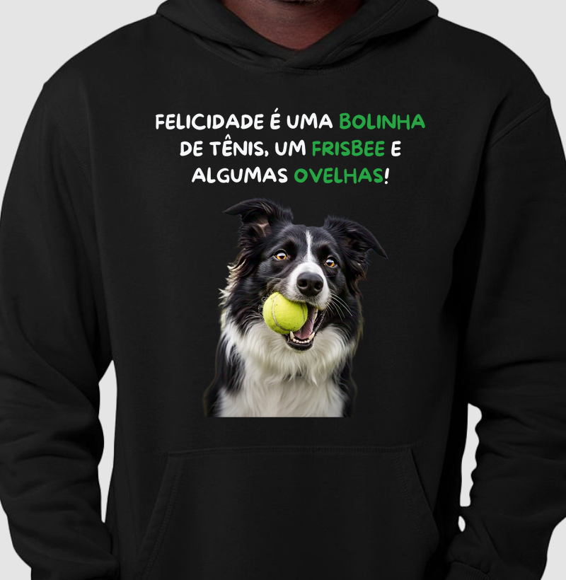 Felicidade é uma bolinha, um frisbee e algumas ovelhas