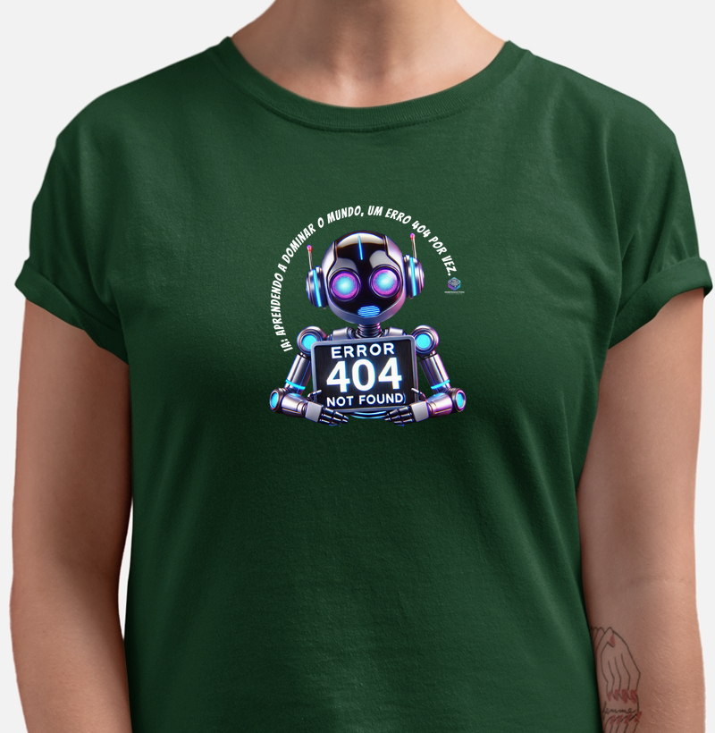 Camiseta Básica IA Dominando o Mundo - MindProductions