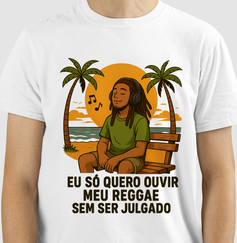 camiseta reggae algodão eu so quero ouvir meu reggae