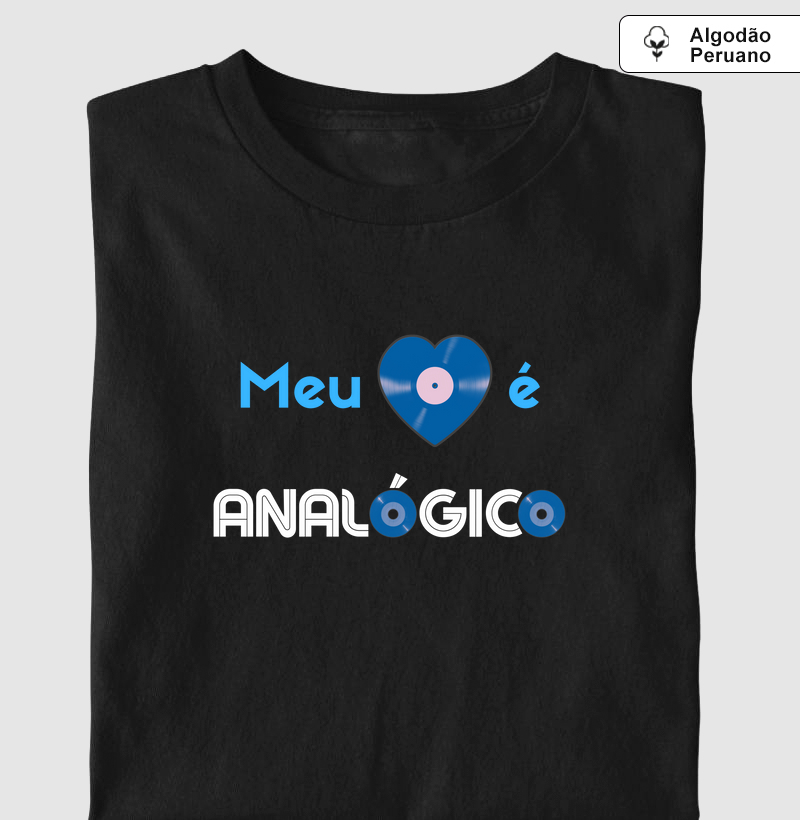 MEU CORAÇÃO É ANALÓGICO - Verde Azul