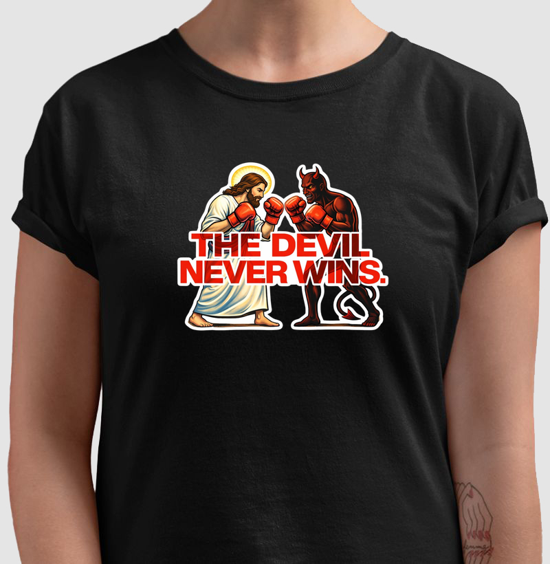 Camiseta "The Devil Never Wins