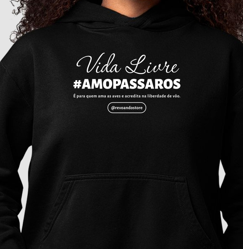 Vida Livre Branco - Moletom Hoodie