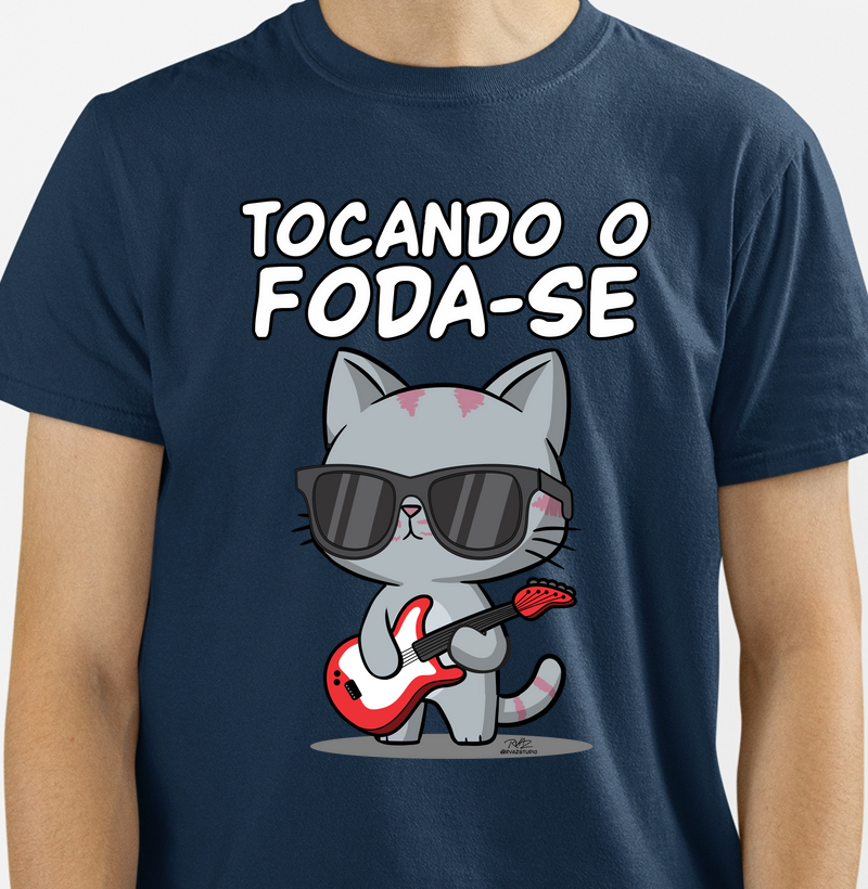 Camiseta Gato Sincero Tocando