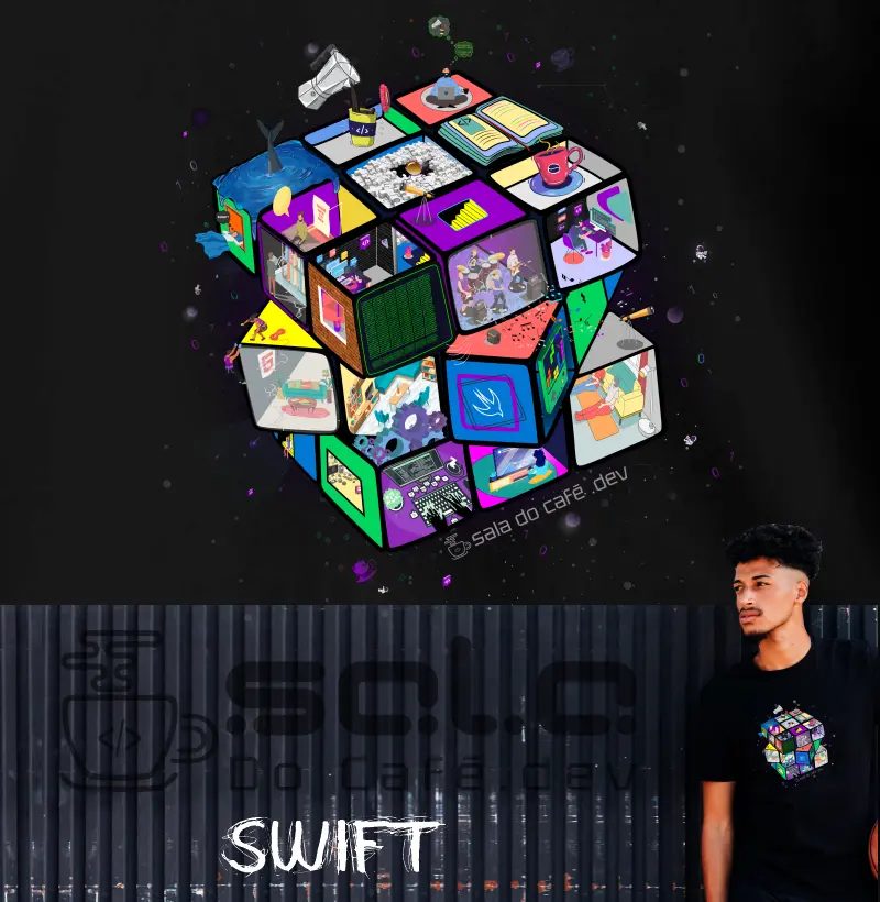 Camiseta Cubo Programador Swift
