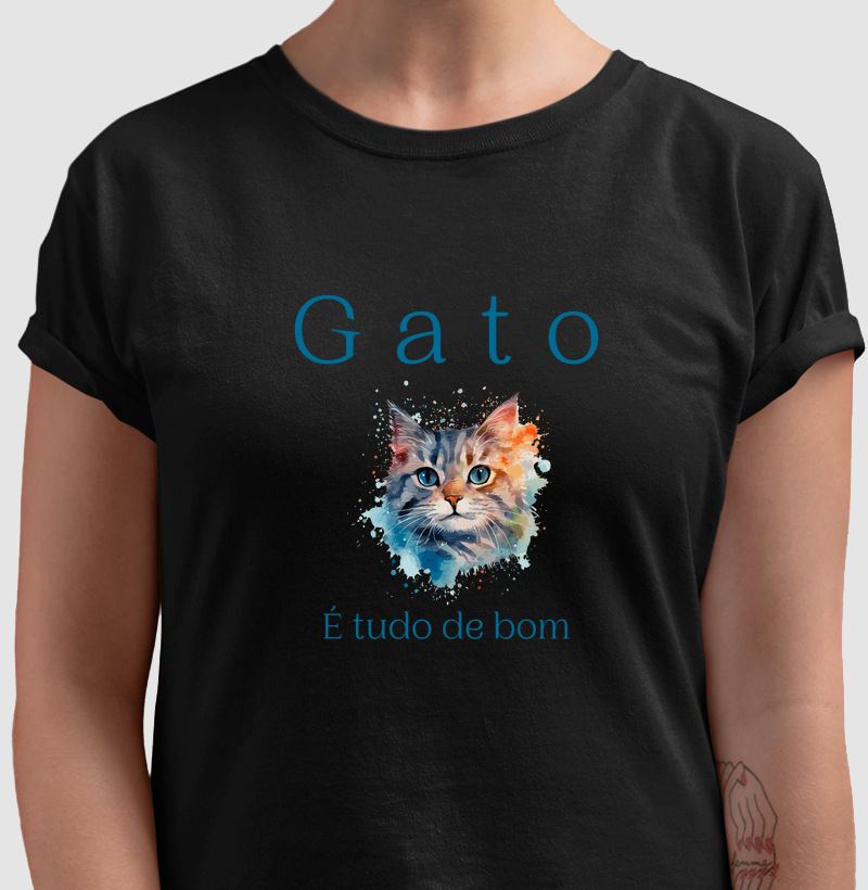 Camiseta Gato é tudo de bom
