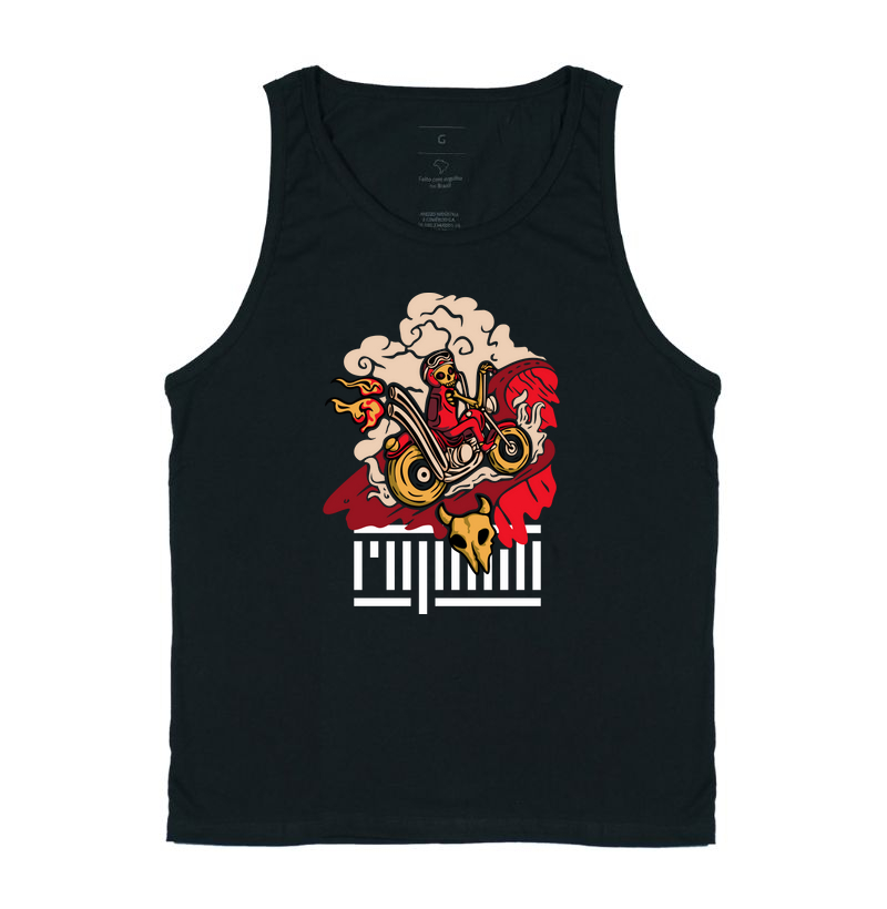 Caveira andando de moto