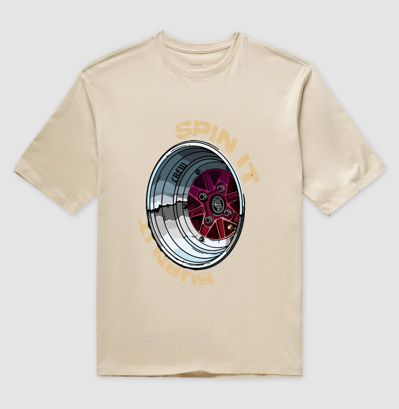 Camiseta Oversized - Spin It, Burn It