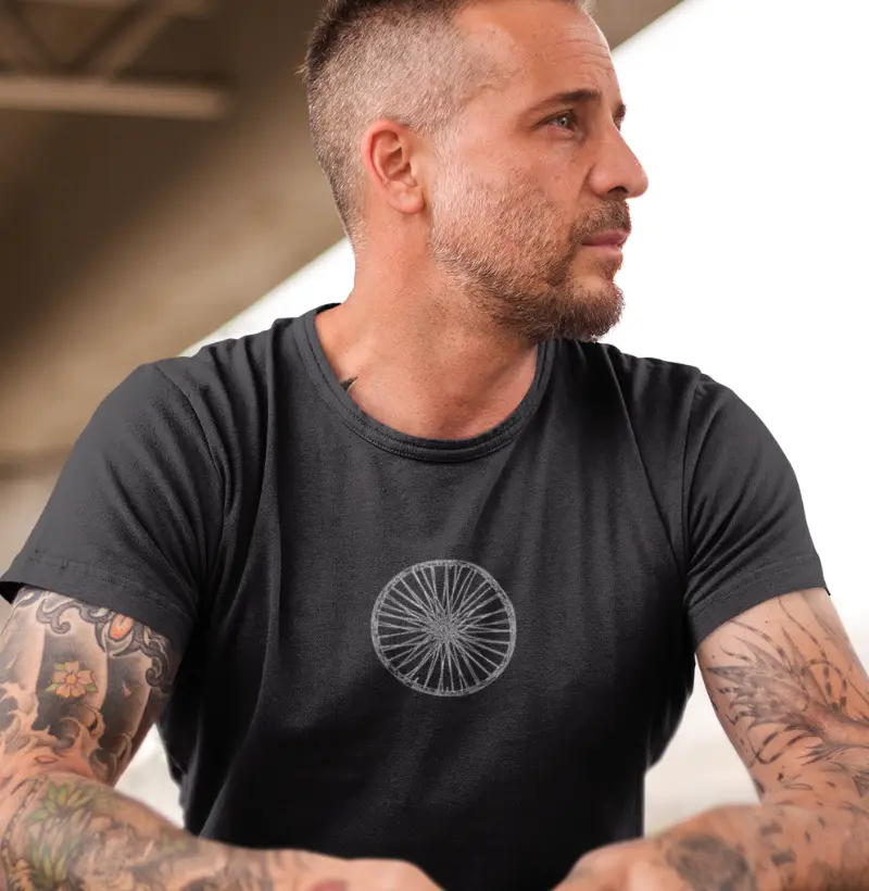 Roda de Bicicleta | Energia e Movimento | Camiseta Minimalista