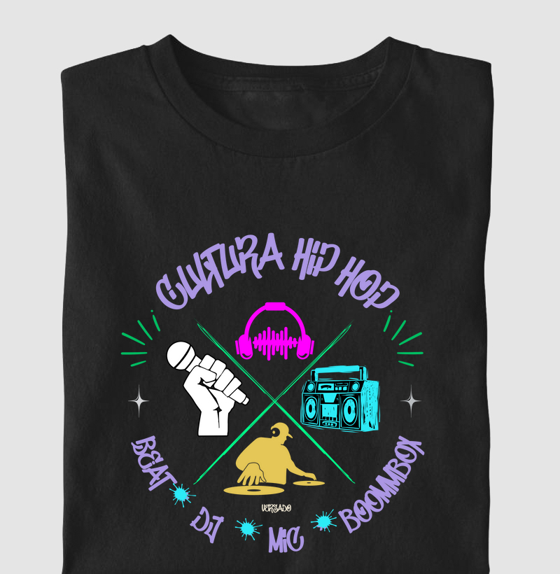 Cultura Hip Hop - Beat * DJ * Mic * Boombox - color