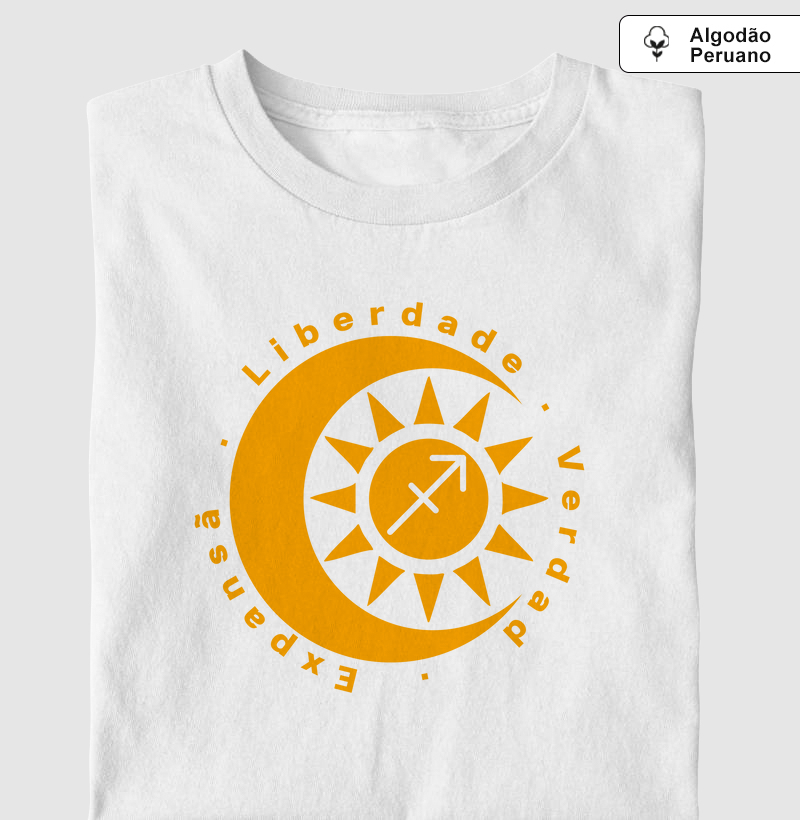 Sagitário Liberdade • Verdade • Expansão-Algodão peruano 