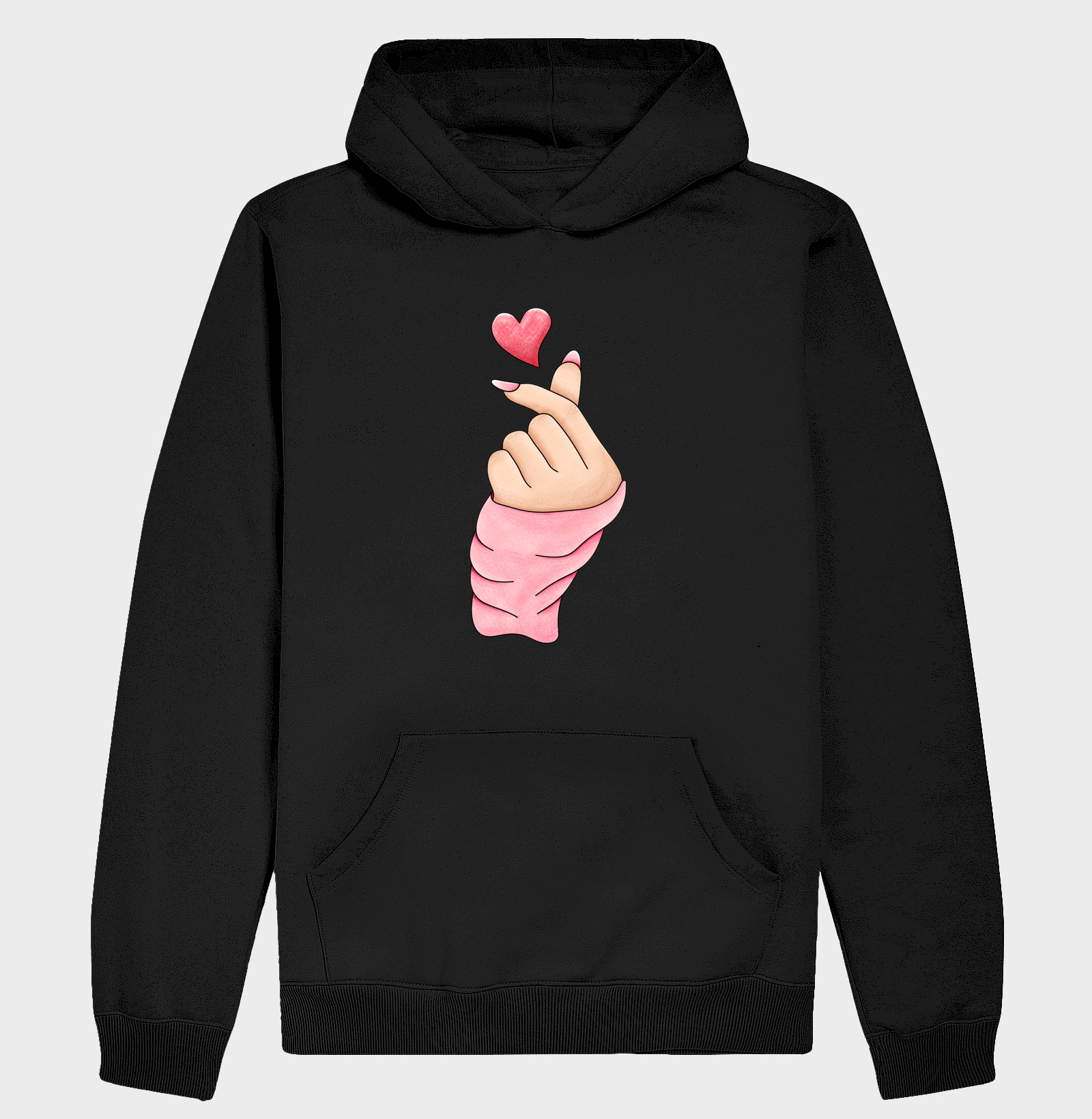 Coração coreano rosa