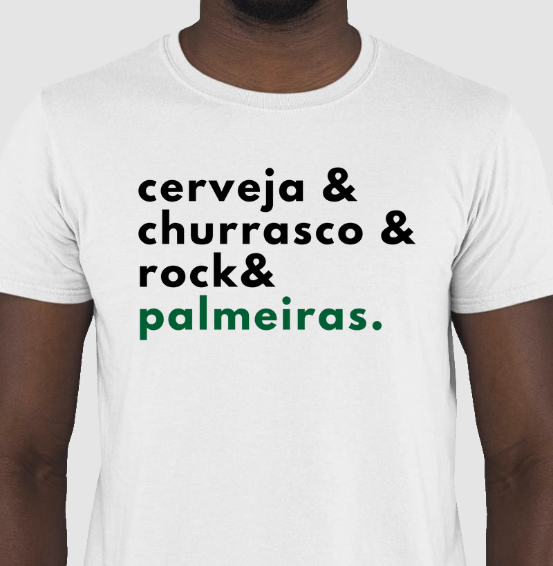 Camiseta cerveja churrasco palmeiras