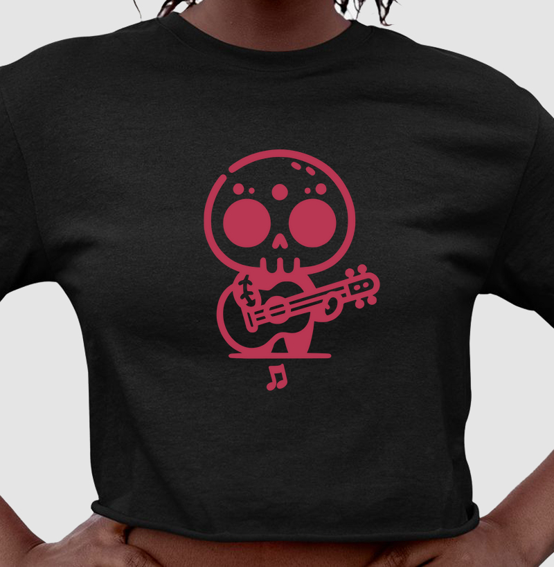 Caveira Mariachi: Cropped - Estilo e Música para Seu Look