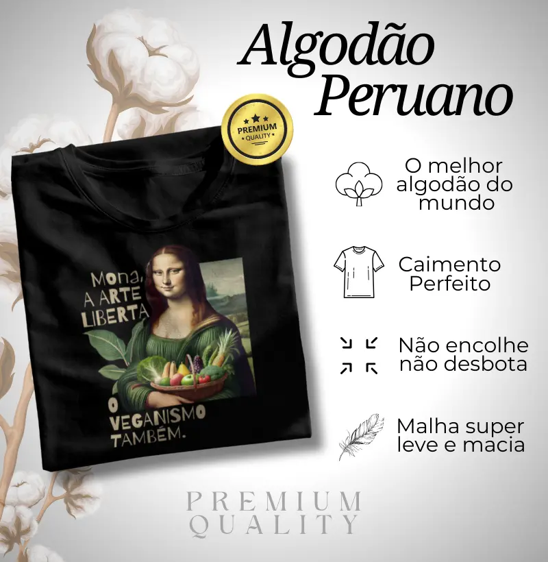 Algodão Peruano - Mona, veganismo liberta
