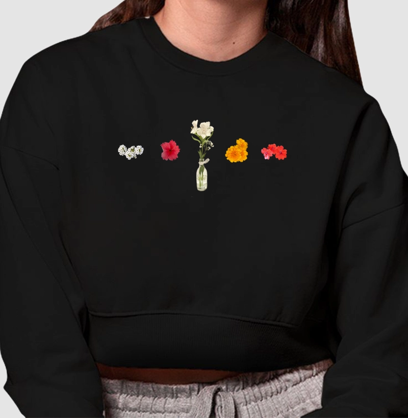  Flowers - Moletom Cropped