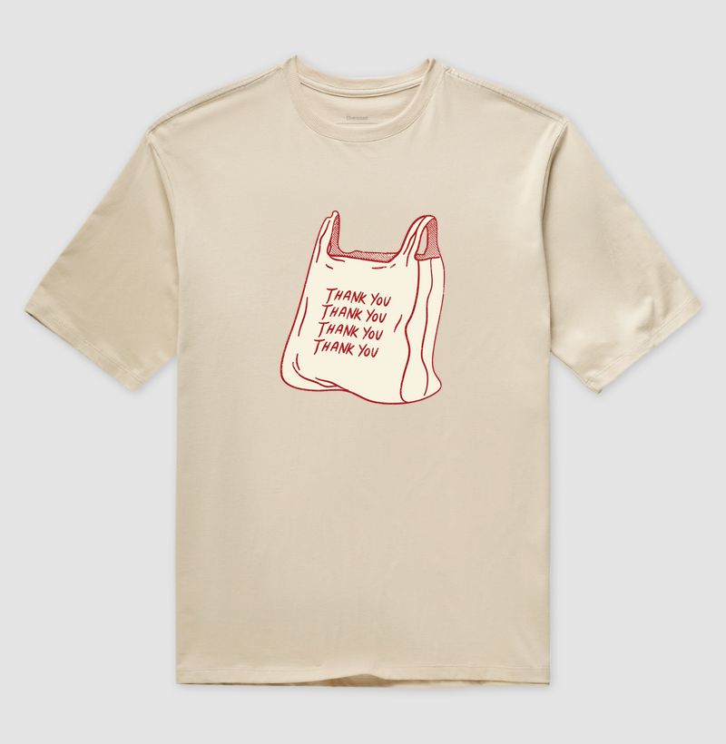 Camiseta Oversized Thank You Red