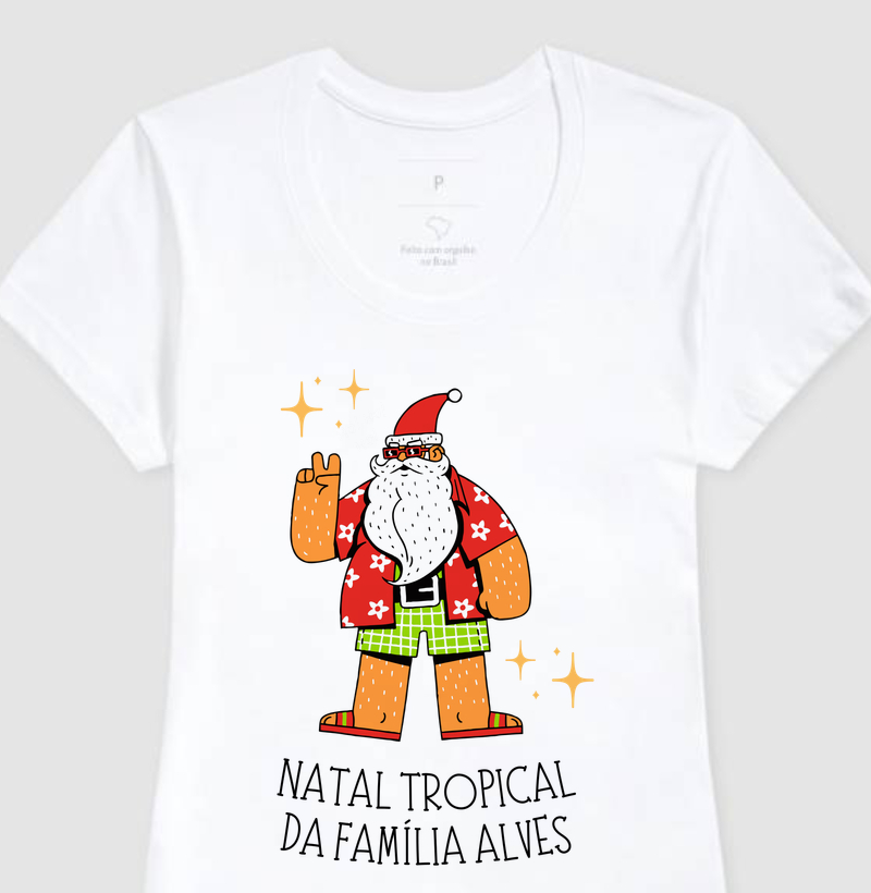 Camiseta Natal Tropical