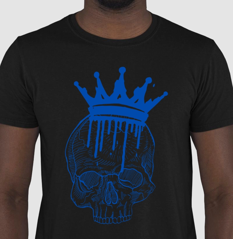 CAMISETA CAVEIRA AZUL