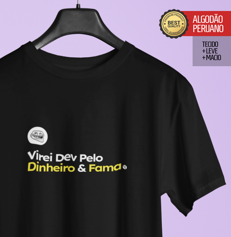 Virei Dev pelo Dinheiro e Fama
