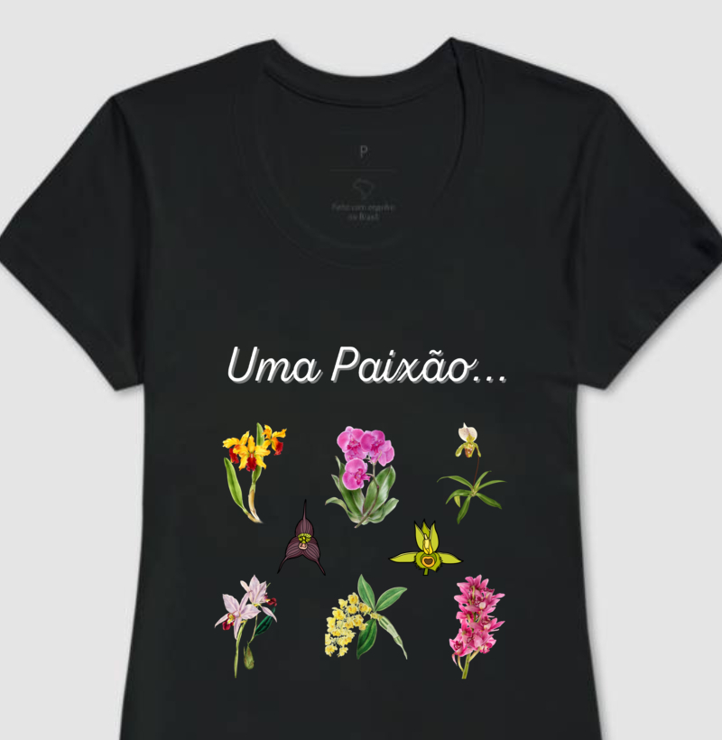 Baby Look Uma Paixão... Orquídeas