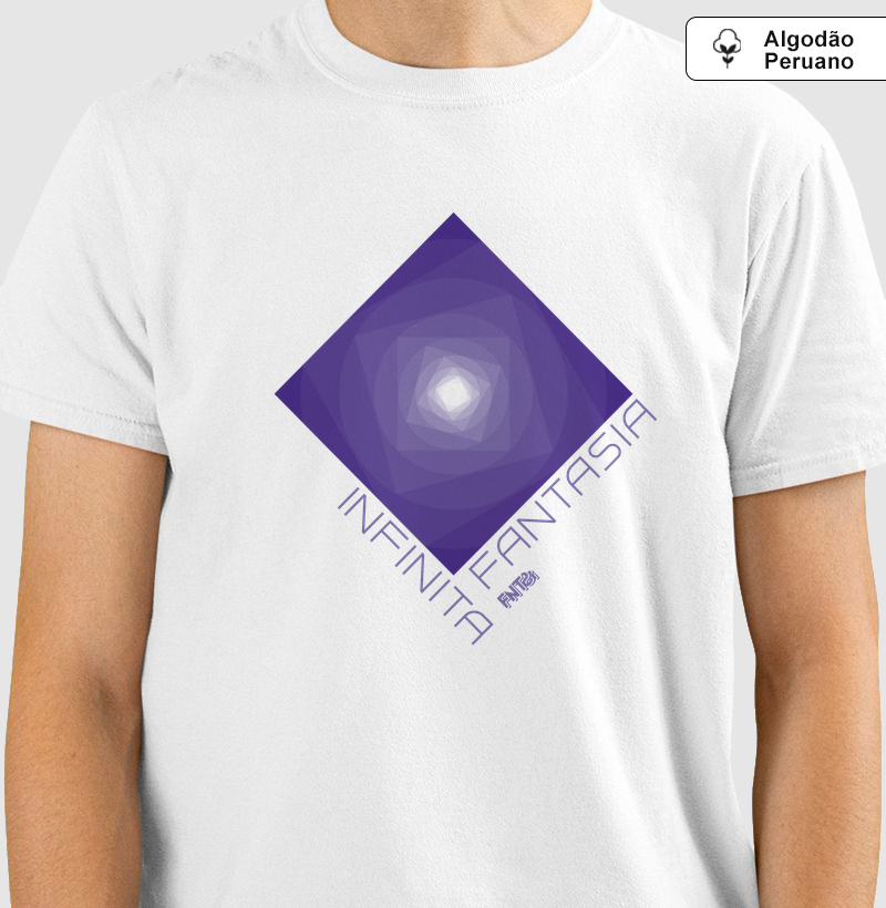 T-SHIRT "INFINITA FANTASIA" / ROXO ESTAMPA GRANDE (ALGODÃO PERUANO)