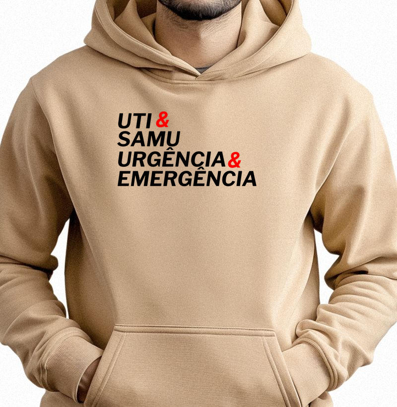 Moletom UTI & SAMU - Urgência & Emergência