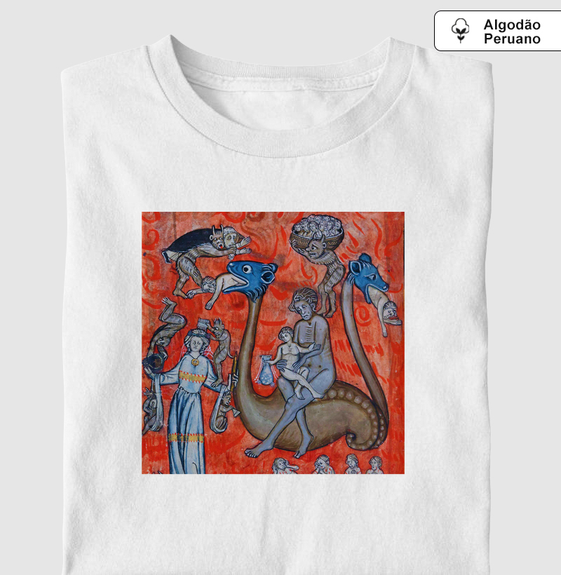Camiseta Punição Eterna: Cenas do Inferno (século XIV)