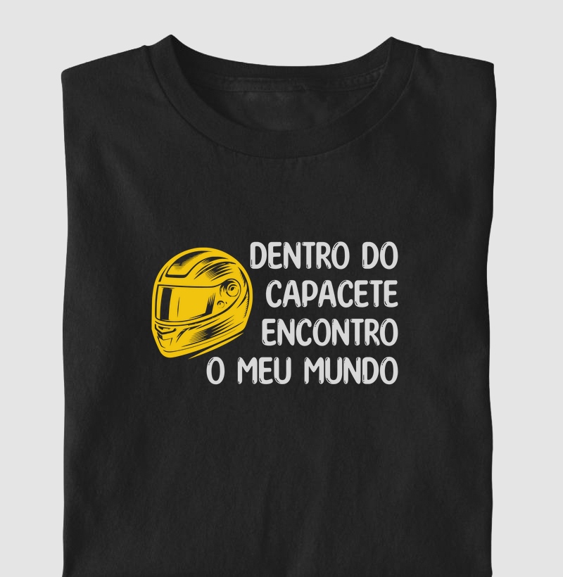 Dentro do capacete