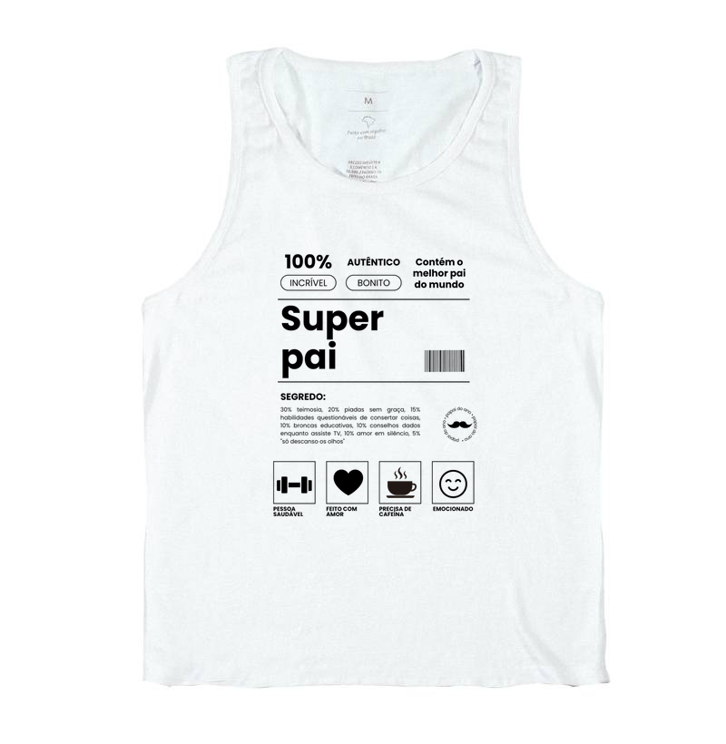 Super Pai – 100% Autêntico | Estampa estilo bula