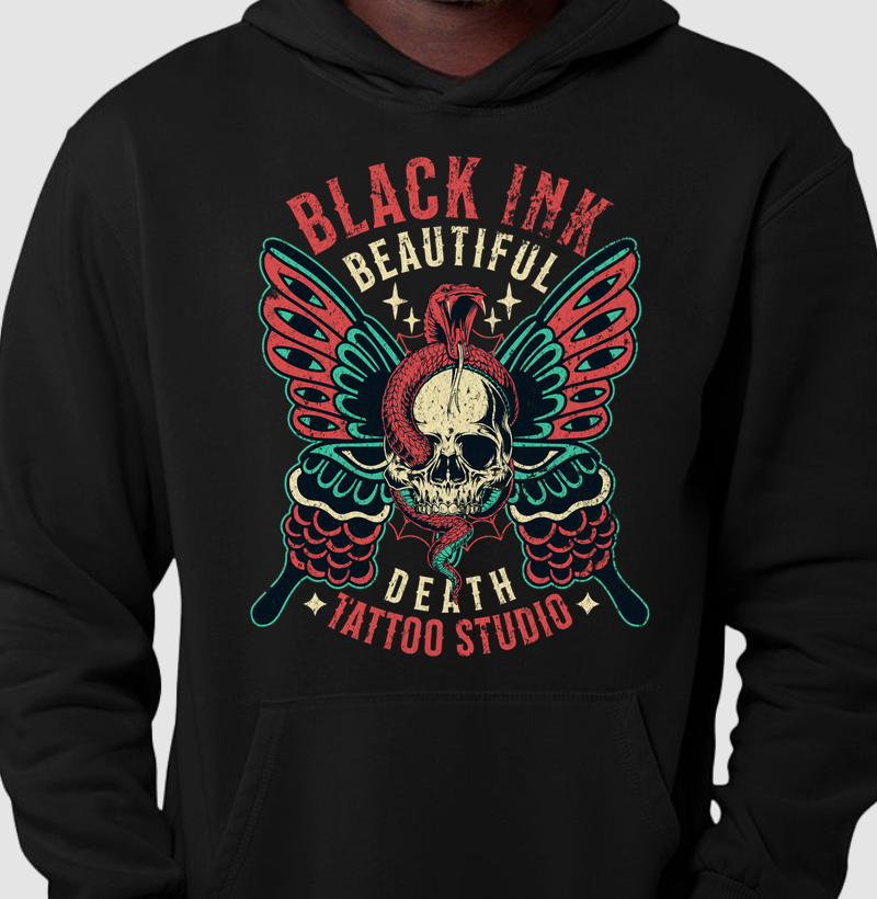 Black Ink - Moletom Crooped