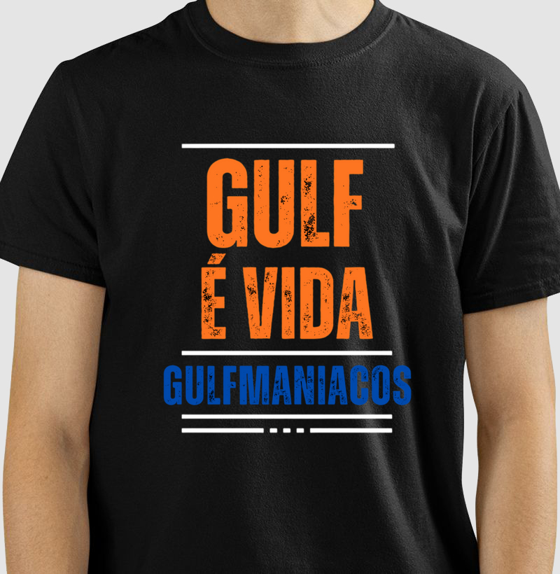CAMISETA GULF É VIDA GULMANIACOS