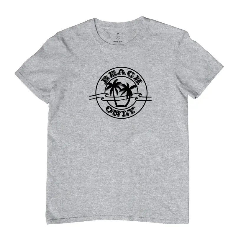 Camiseta Paradise Estampa Grande Cinza
