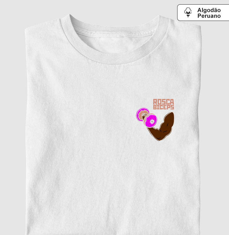 T-shirt Rosca Biceps Pink Algodão Peruano