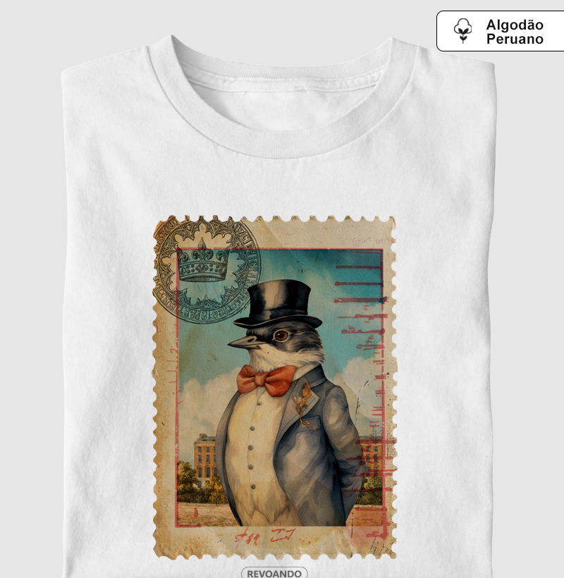 Aves em selo - Andorinha - Algodão Peruano