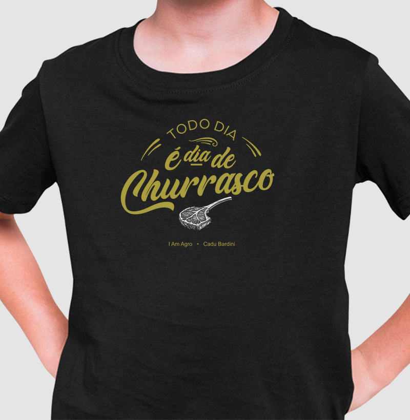 Camiseta Todo dia é dia de churrasco! - Cadu Bardini