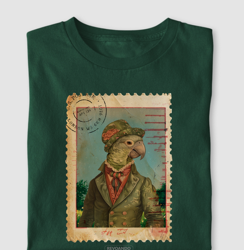 Aves em selo - Papagaio