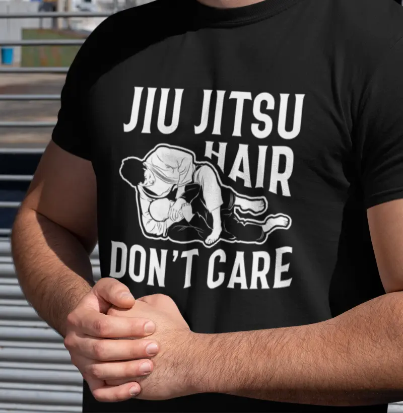 Camiseta Jiu Jitsu Hair Don’t Care - Qualidade Reserva