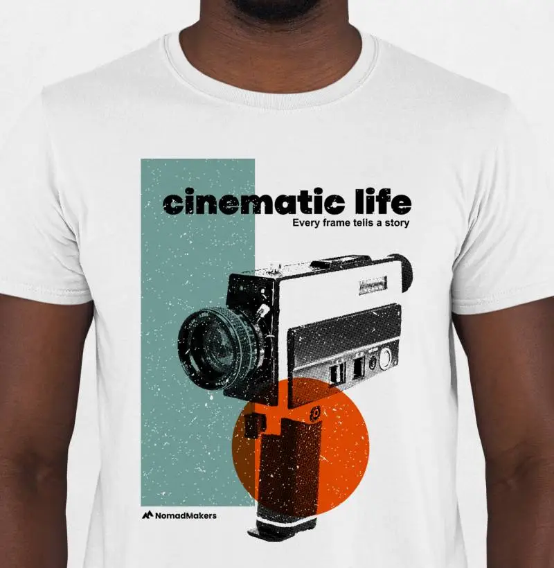 Cinematic Life - Camiseta Branca Feminina e Masculina