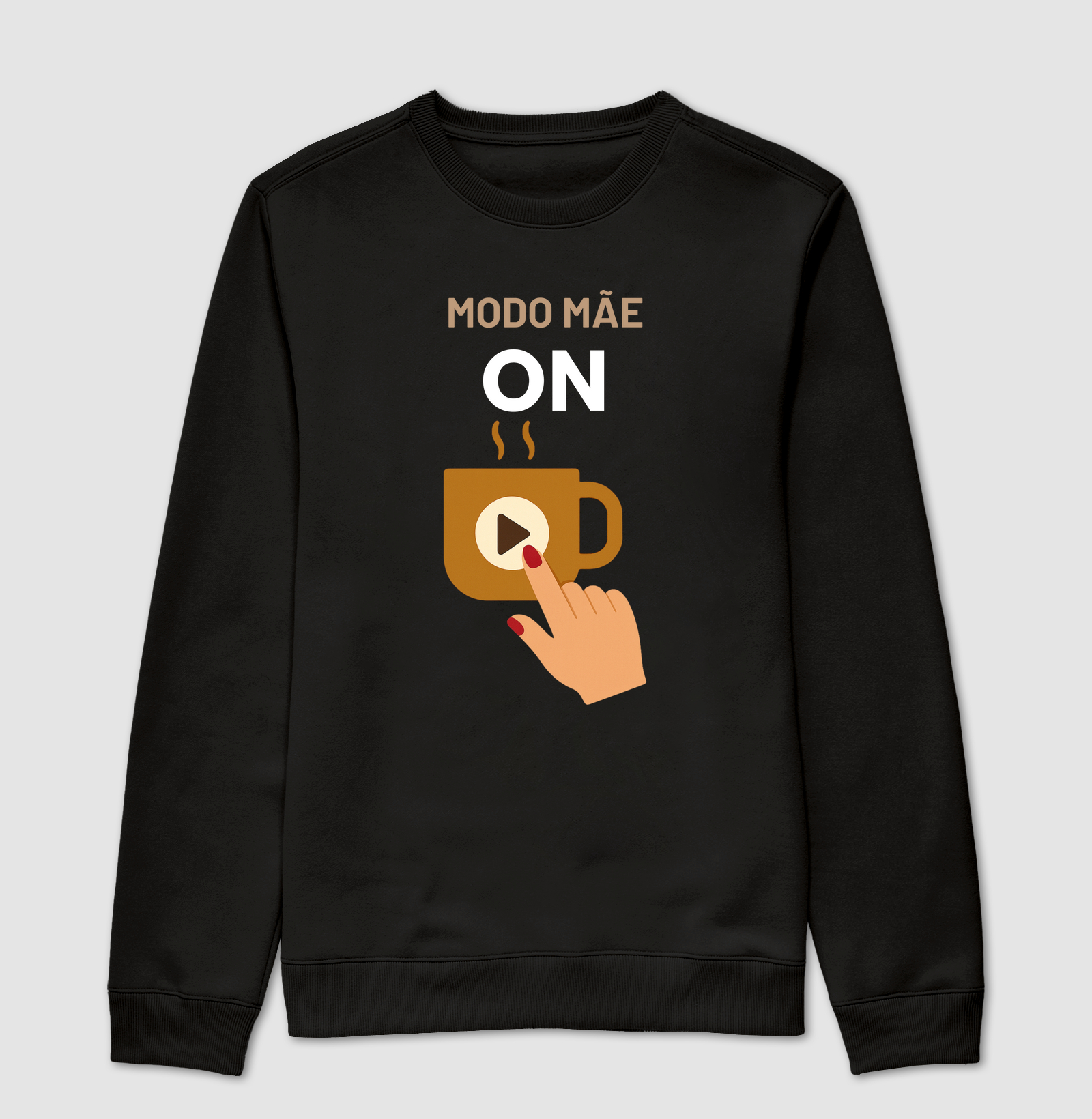 Camiseta Café MODO MÃE ON Camiseta Presente Dia dos Pais
