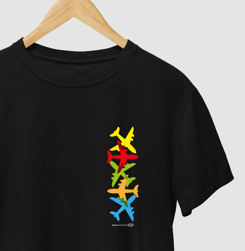 Aviões coloridos de bolso