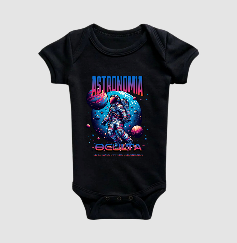 Camiseta Astronomia Oculta – Explorando o Infinito Desconhecido