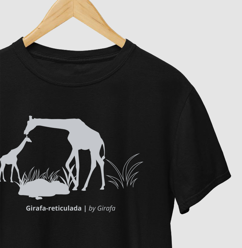 Camiseta Animalis Familia de Girafas 100% Algodão