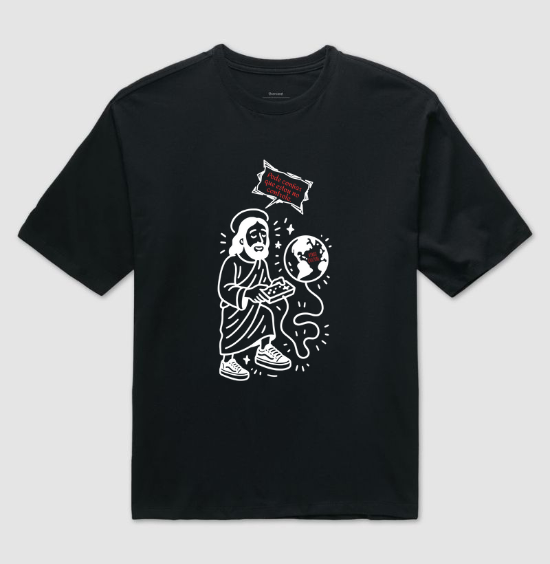 CAMISETA OVERSIZED "JESUS ESTÁ NO CONTROLE"