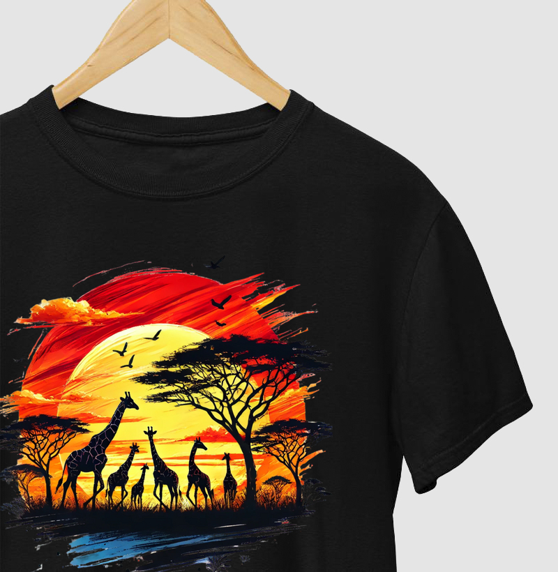 Camiseta Animalis Por do Sol 100% Algodão