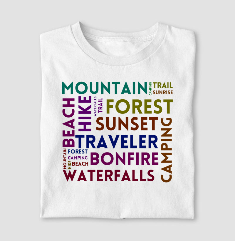 Mountain, hike and trail - tag cloud