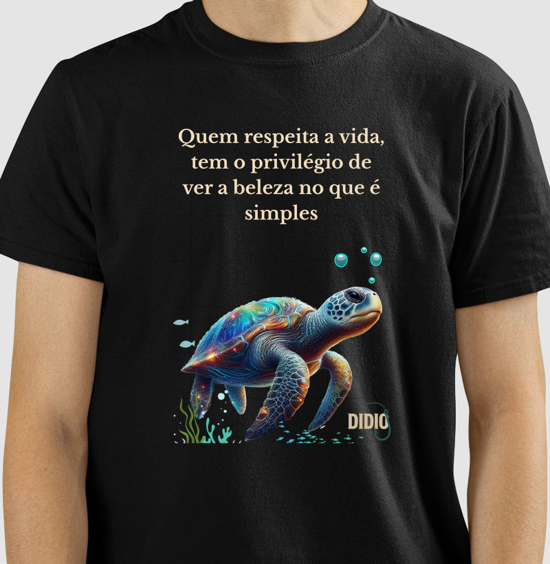 CAMISETA DIDIO – Quem respeita a vida, vê beleza no que é simples